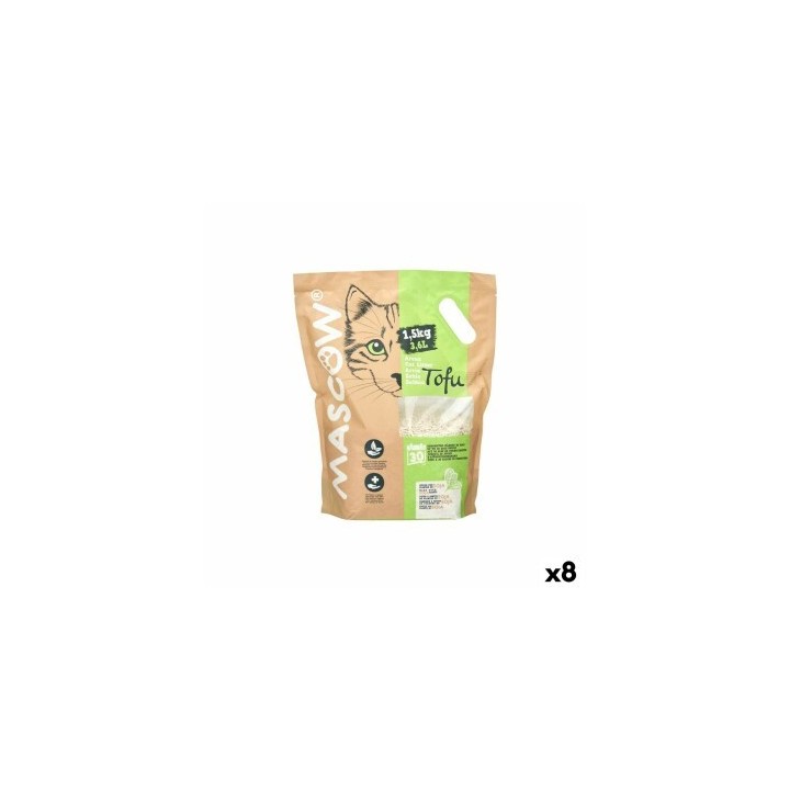 Mascow Katzenstreu Soja Weiß 1,5 Kg