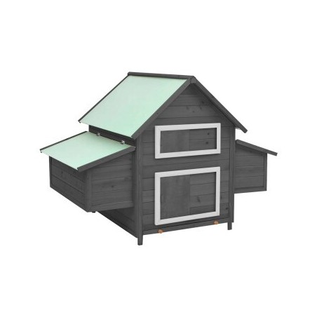 VidaXL Hühnerstall 150 x 96 x 110 cm (B x T x H) grau