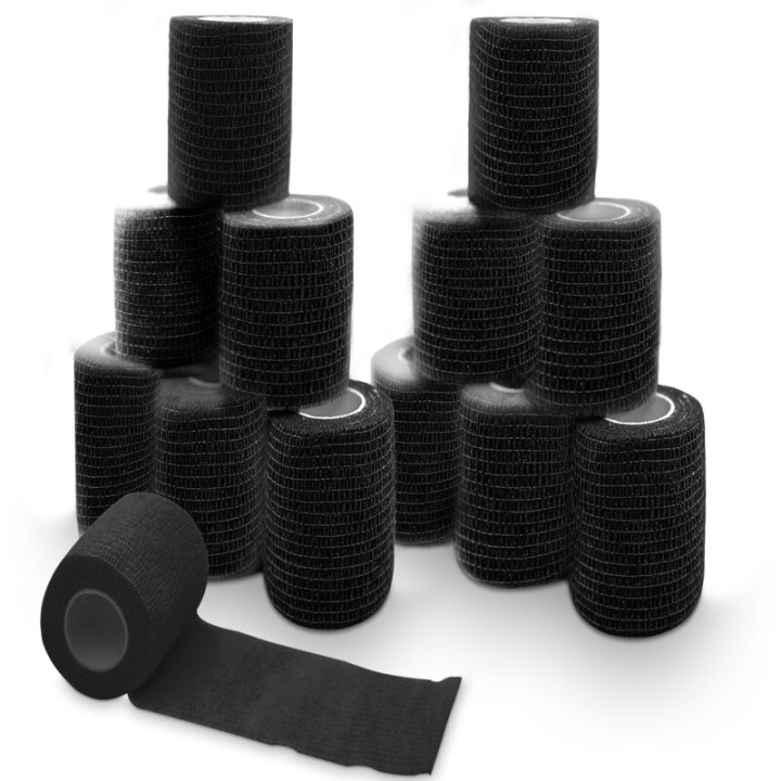 Petsation Bandagen schwarz 10cm 12St 10cm x 4,5m