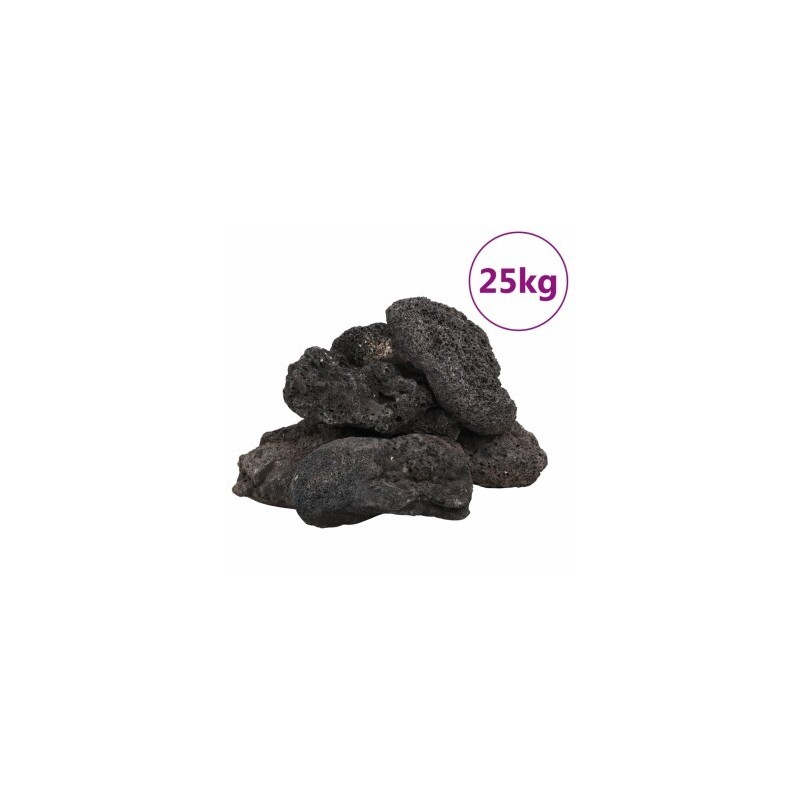 VidaXL Lavagranulat Schwarz 10-30 25 kg