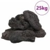 VidaXL Lavagranulat Schwarz 10-30 25 kg