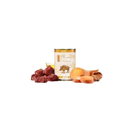 alsa-nature 4-SEASONS Herbst-Menü Wild mit Süßkartoffel und Marone, Anzahl: 400 g, 400 g, Hundefutter nass