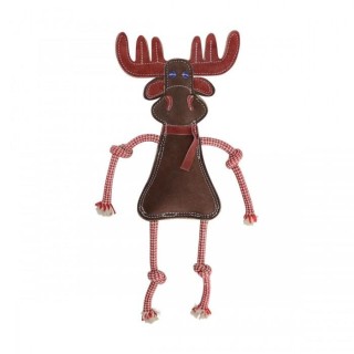 Benji & Flo Rudolph Umweltfreundliches Hundespielzeug aus Seil One Size braun/rot