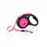 Flexi Small Neon Tapezierte einziehbare Hundeleine 5m rosa