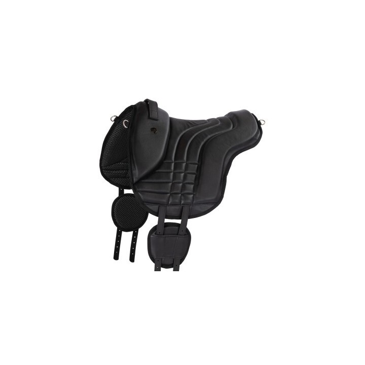 Equinate Reitpad Stella aus verziertem Kunstleder schwarz L