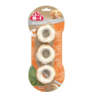 8in1 Snack für Hunde, Delights, Kauringe, 3 Stück