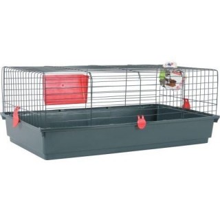 ZOLUX Käfig Classic 100 cm grau-rot