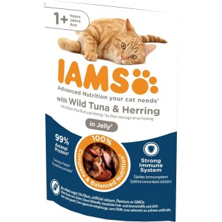 IAMS Cat Adult All Breeds Tuna & Herring In Jelly 85g
