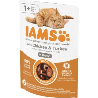 IAMS Cat Adult All Breeds Chicken & Turkey In Gravy 85 g