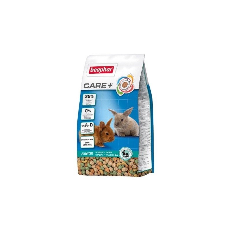 BEAPHAR Care+ Rabbit Junior Kaninchenfutter für junge Kaninchen 1,5 kg