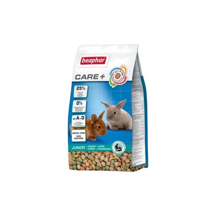 BEAPHAR Care+ Rabbit Junior Kaninchenfutter für junge Kaninchen 1,5 kg