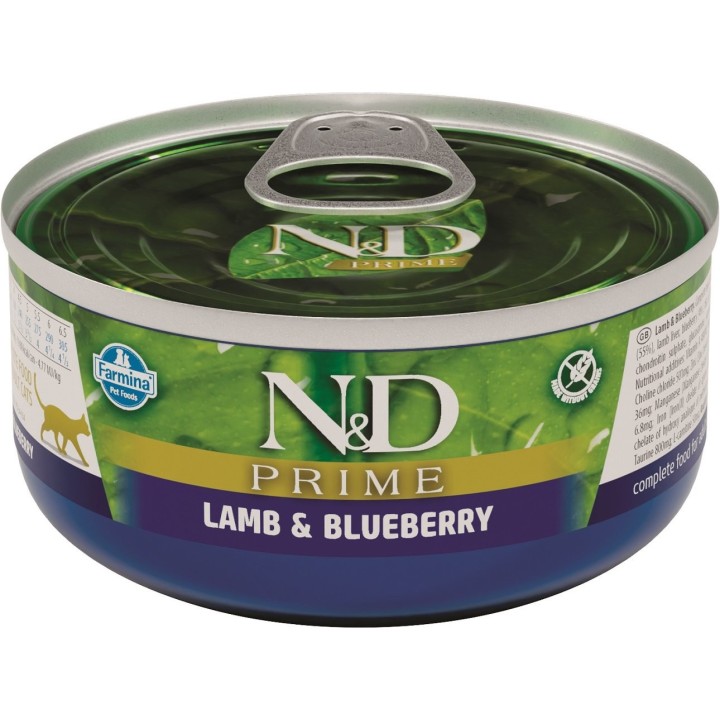 FARMINA N&D Cat Prime Lamm & Blaubeere 70 g Katzenfutter