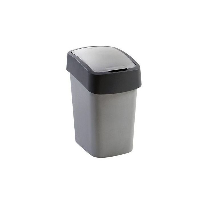 CURVER Mülleimer "FLIP BIN" 25 L silber/grau