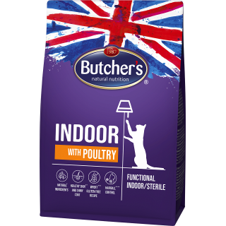 BUTCHER'S Functional Cat Dry Indoor für Wohnungskatzen mit Geflügel 800 g
