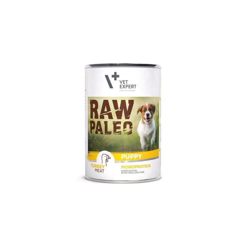 VETEXPERT Hundenassfutter – Raw Paleo Puppy Pute 400g