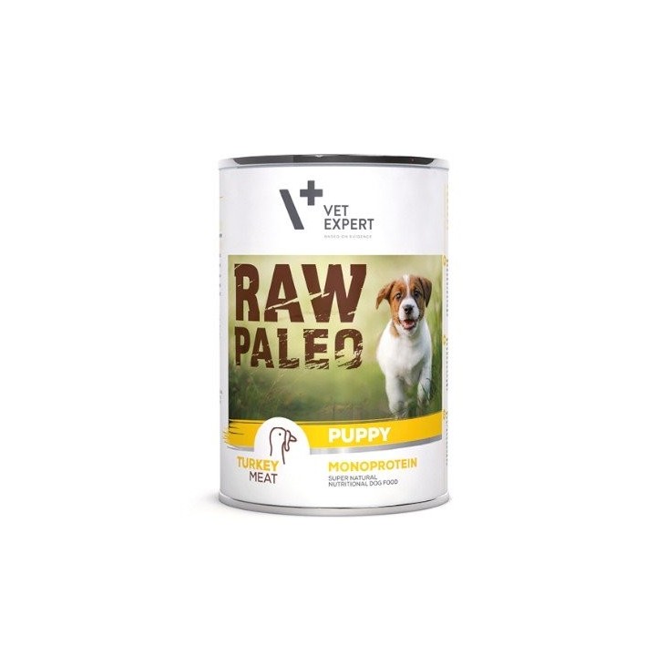 VETEXPERT Hundenassfutter – Raw Paleo Puppy Pute 400g