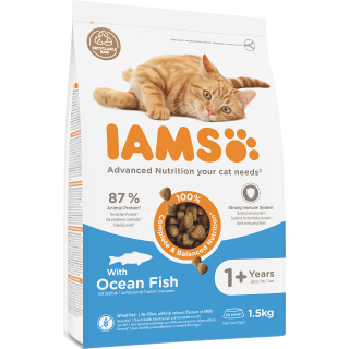 IAMS for Vitality mit Meeresfischen für ausgewachsene Katzen 1,5 kg