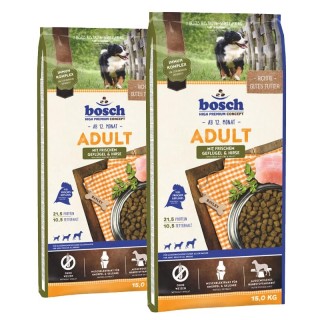 BOSCH Adult mit frischem Geflügel & Hirse 30 kg (2 x 15 kg)