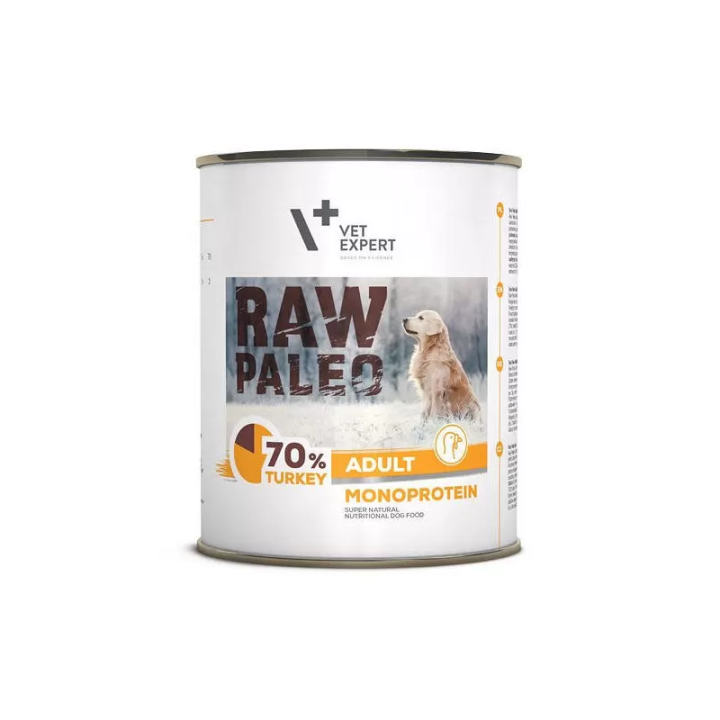 VETEXPERT Hundenassfutter – Raw Paleo Adult Pute 800g