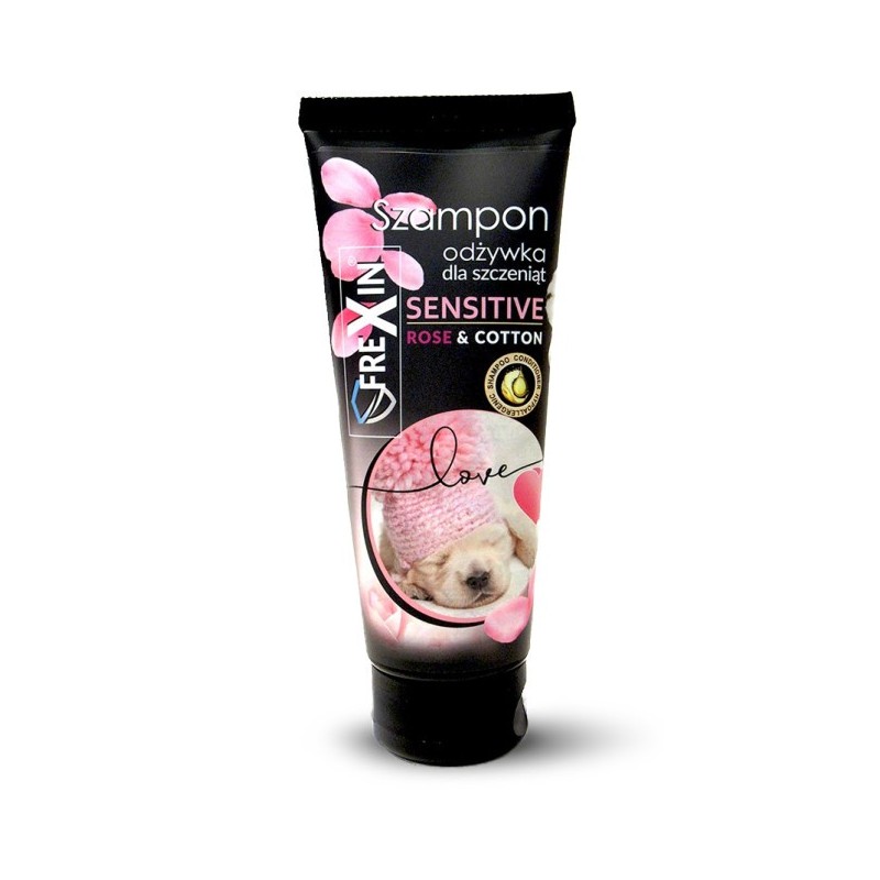 FREXIN Sensitive Welpenshampoo und Pflegespülung Rose & Baumwolle 220 g