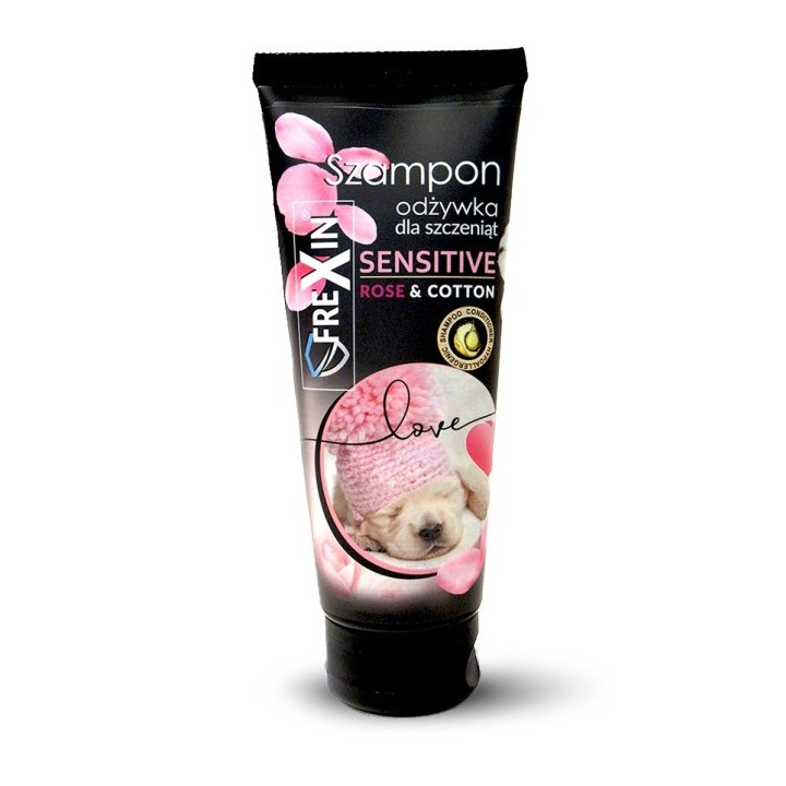 FREXIN Sensitive Welpenshampoo und Pflegespülung Rose & Baumwolle 220 g