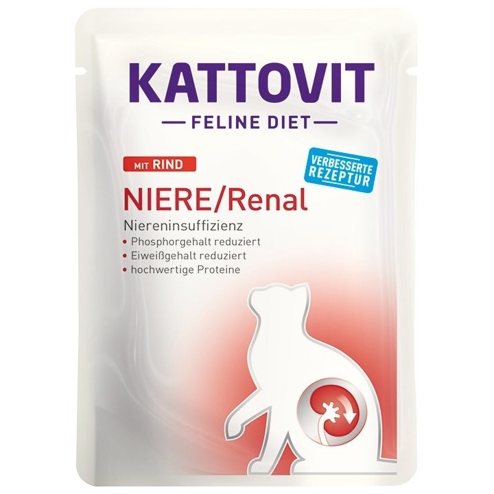 KATTOVIT Feline Diet Niere/Renal Rind 85 g