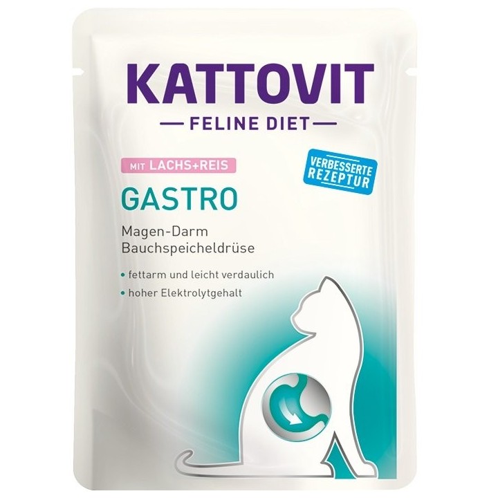 KATTOVIT Feline Diet Gastro Lachs + Reis 85 g