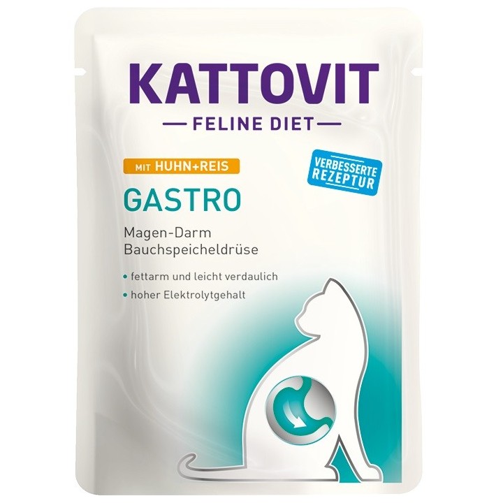 KATTOVIT Feline Diet Gastro Huhn + Reis 85 g