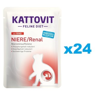 KATTOVIT Feline Diet Niere/Renal Rind 24 x 85 g