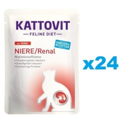 KATTOVIT Feline Diet Niere/Renal Rind 24 x 85 g
