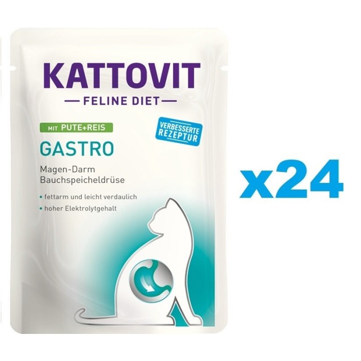 KATTOVIT Feline Diet Gastro Pute + Reis 24 x 85 g