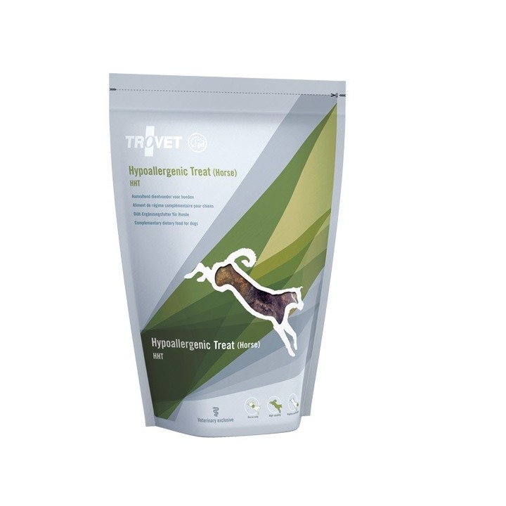 TROVET Hypoallergenic Treat Horse HHT Funktionelle Hundeleckerlis Pferdefleisch 250 g