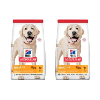 HILL'S Science Plan Canine Adult Light Large breed Chicken 2 x 18 kg Hundefutter Huhn für große Rassen