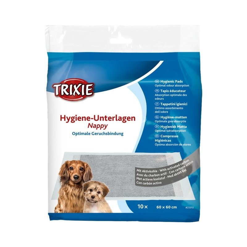 TRIXIE Hygienekissen mit Aktivkohle für Welpen 60x60cm 10Stk