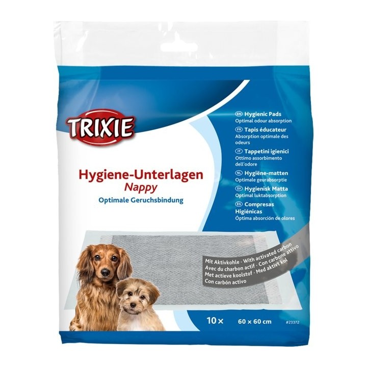 TRIXIE Hygienekissen mit Aktivkohle für Welpen 60x60cm 10Stk