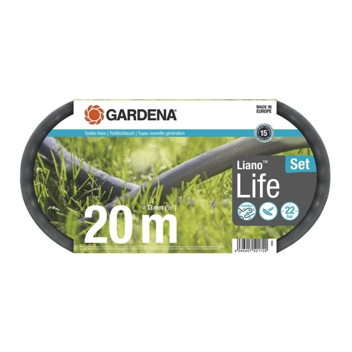 GARDENA Liano Life Textilschlauch 20 m Satz