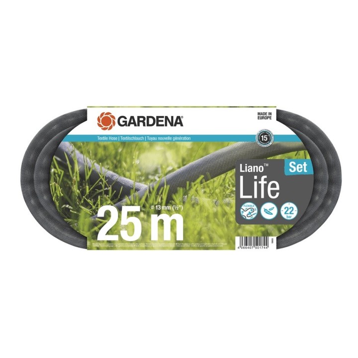 GARDENA Liano Life Textilschlauch 25 m Satz