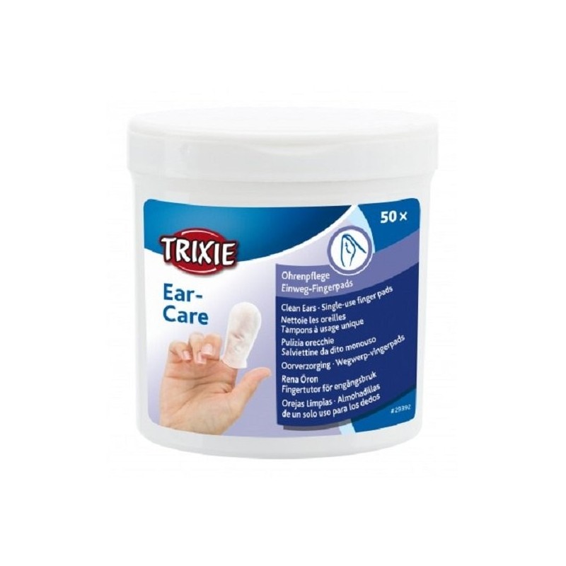 TRIXIE Ear Care Ohrenpflege, Fingerpads, 50 St