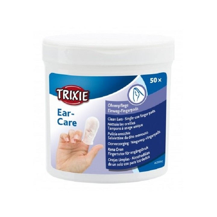TRIXIE Ear Care Ohrenpflege, Fingerpads, 50 St