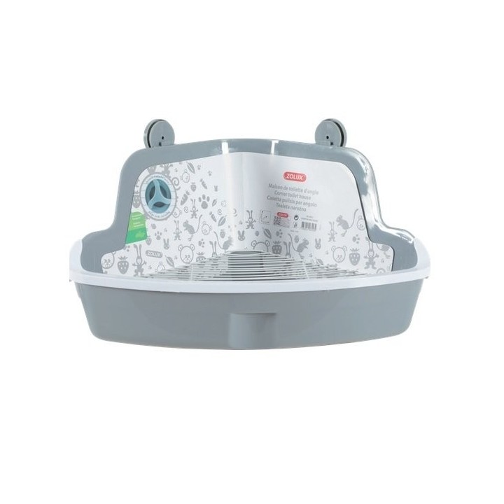 ZOLUX Kleine Ecktoilette, grau
