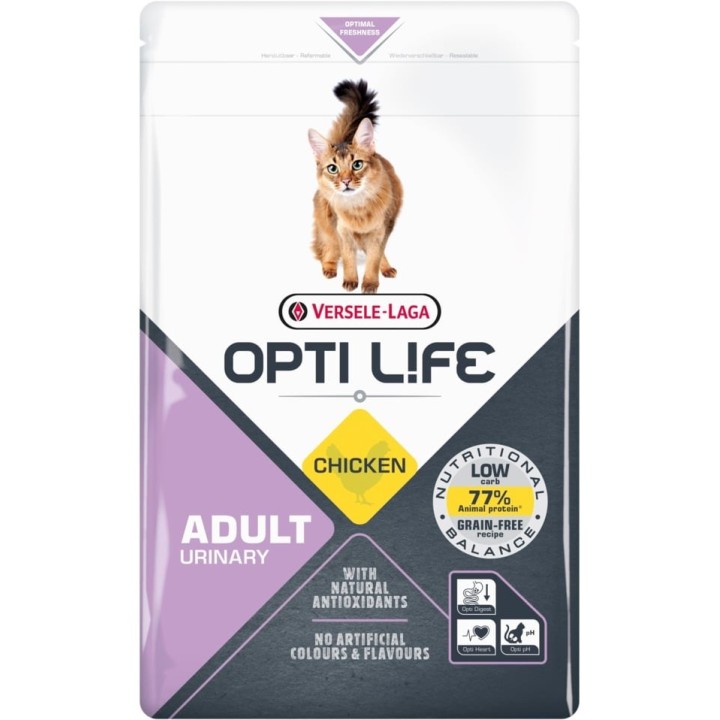 VERSELE-LAGA Opti Life Cat Adult Urinary Chicken 2.2 kg Futtermittel mit speziellem Schutz für die Harnwege