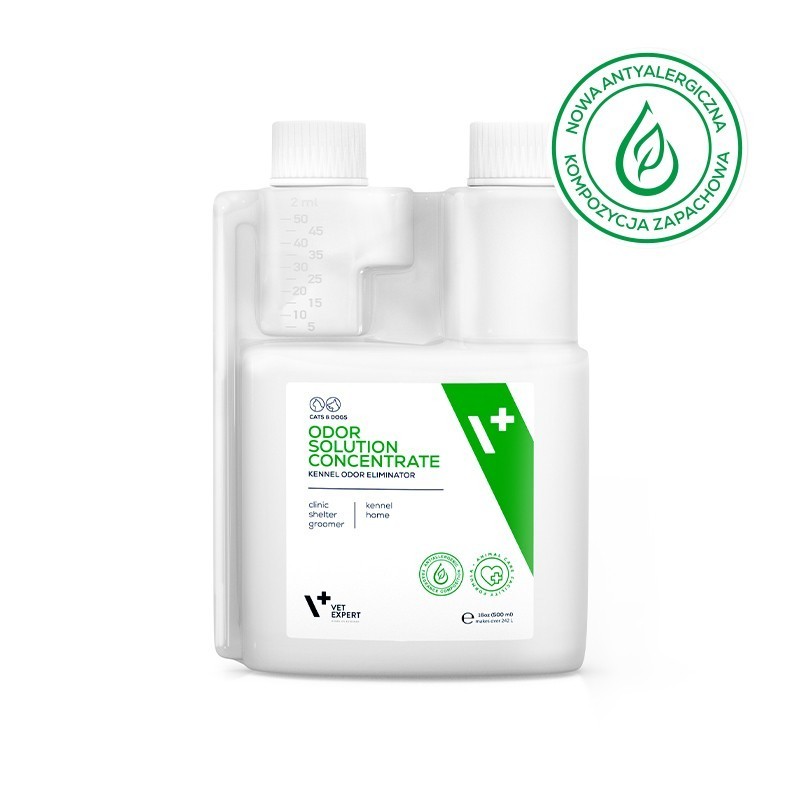 VETEXPERT Odor Solution Concentrate 500 ml Geruchsneutralisator für Hunde und Katzen
