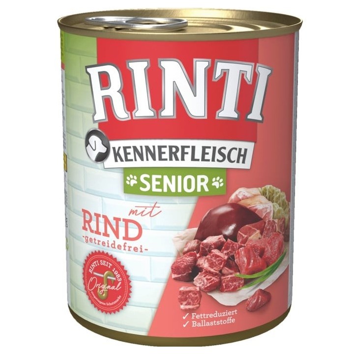 RINTI Kennerfleish Senior Beef 800 g mit Rindfleisch für ältere Hunde