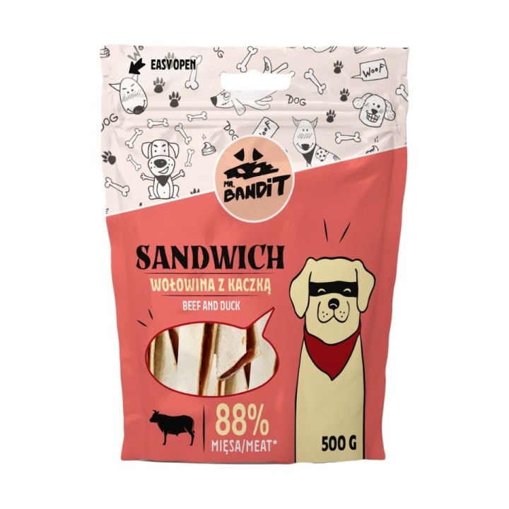 MR. BANDIT Sandwich Rindfleisch mit Ente für Hunde 500 g