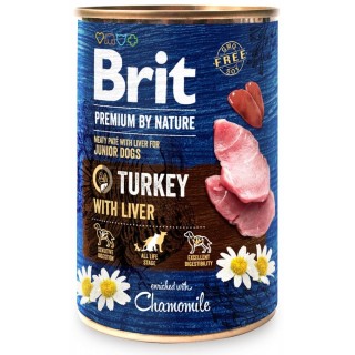 BRIT Premium by Nature Junior Turkey and liver 400 g Truthahn und Leber natürliches Welpenfutter