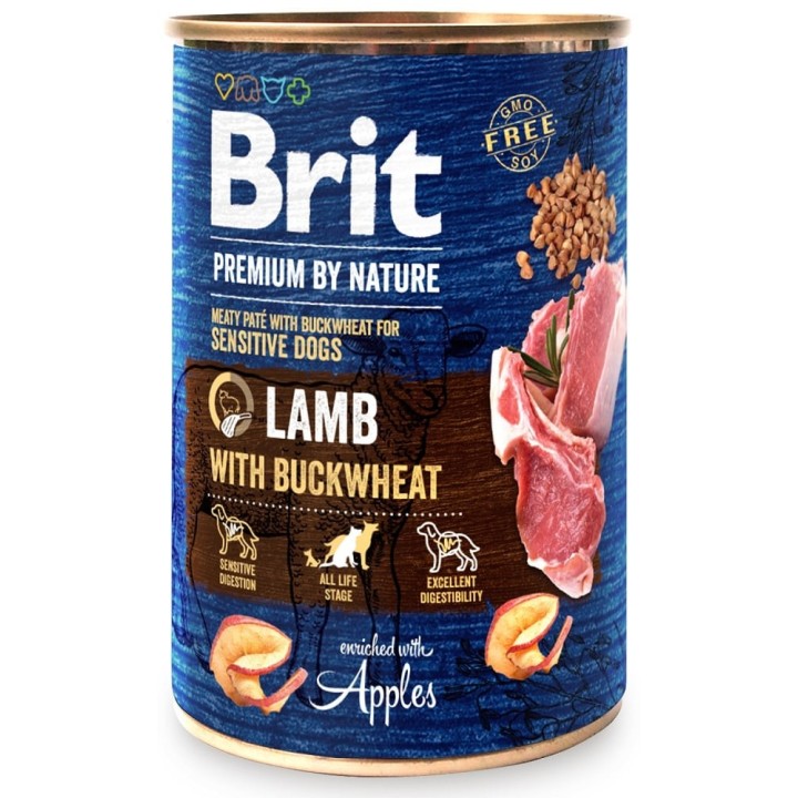 BRIT Premium by Nature Lamb and buckwheatn 400 g Lamm und Buchweizen natürliches Hundefutter