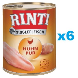 RINTI Singlefleisch Pur Monoprotein Huhn 6x400g