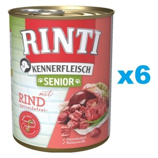 RINTI Kennerfleisch Senior 6x800g mit Rindfleisch für ältere Hunde