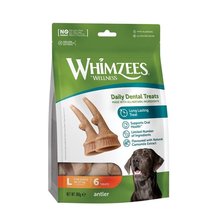 WHIMZEES Wege Zahnungshorn L 6 Stück