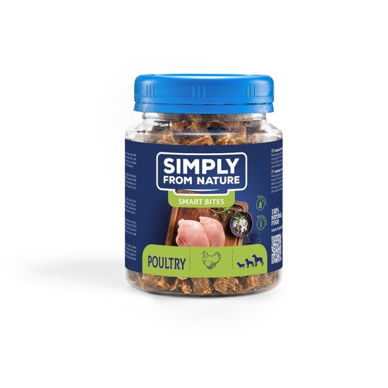 SIMPLY FROM NATURE Smart Bites mit Geflügel für Hunde 130 g